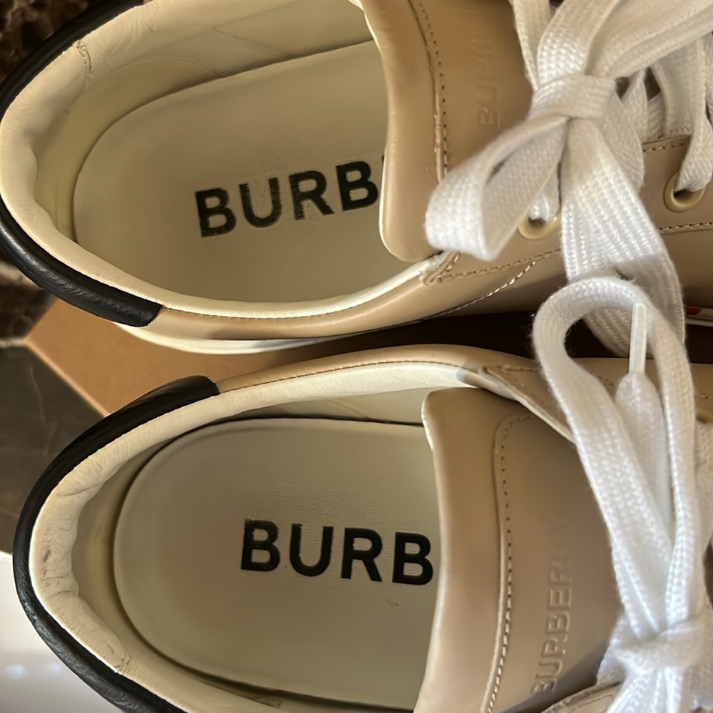 BURBERRY MF RANGLETON SNEAKERS IN HONEY COLOR - Picture 4 of 4